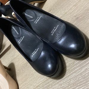 ROCKPORT ADIPRENE BY ADIDAS PLATFORM HEELS BLACK SIZE 6.5 new